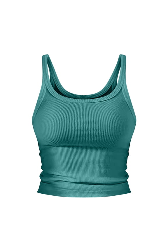 Tank Tops for Women Stretchy Women's Clothing Spaghetti Strap Y2K Clothes 2026 Summer Soft Womens Undershirts Green3