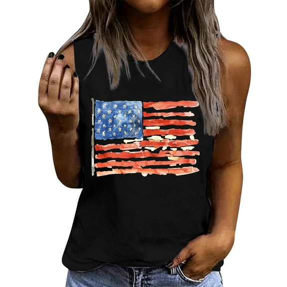 Tank Tops for Women Summer Casual Short Sleeved Round Neck Loose Sleeveless T Shirt Graphic Tees