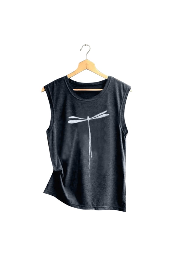 Tank Tops for Women Summer O-neck Daisy Print Sleeveless T-Shirts Graphic Blouse Camis Top