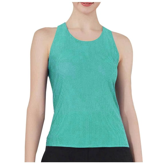 Tank Tops for Women Summer Sleeveless Cotton T-Shirts Running Vests Sports Quick Dry Tank Top with Breathable Yoga Gym Workout Tops Athletic Wear