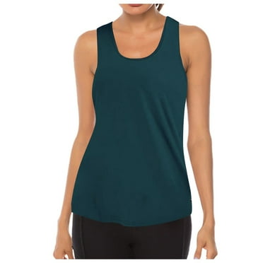 Tank Tops for Women Summer Sleeveless Workout O-Neck Breathable Backless Yoga Top