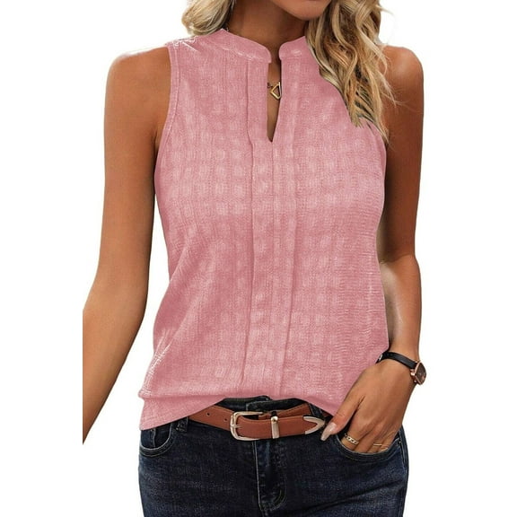 Tank Tops for Women Summer Tops Sleeveless Shirts Pink S