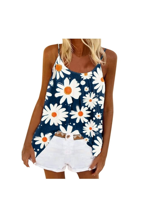 Tank Tops for Women Swing Vest Sleeveless Strappy Flared Plus Size Shirt Camis Top