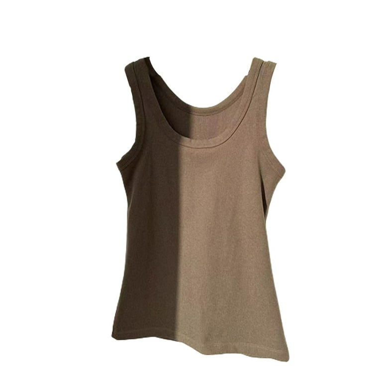 Tank Tops for Women, Thermal Vest Warm Tank-Top Sleeveless Camisole  Lingerie Average code,brown,XL code，G121462 