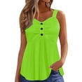 thumbnail image 1 of Tank Tops for Women Thick Strap Backless Button Spliced Summer Tops, 1 of 5