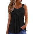 thumbnail image 1 of Tank Tops for Women Thick Strap Backless Button Spliced Summer Tops, 1 of 5