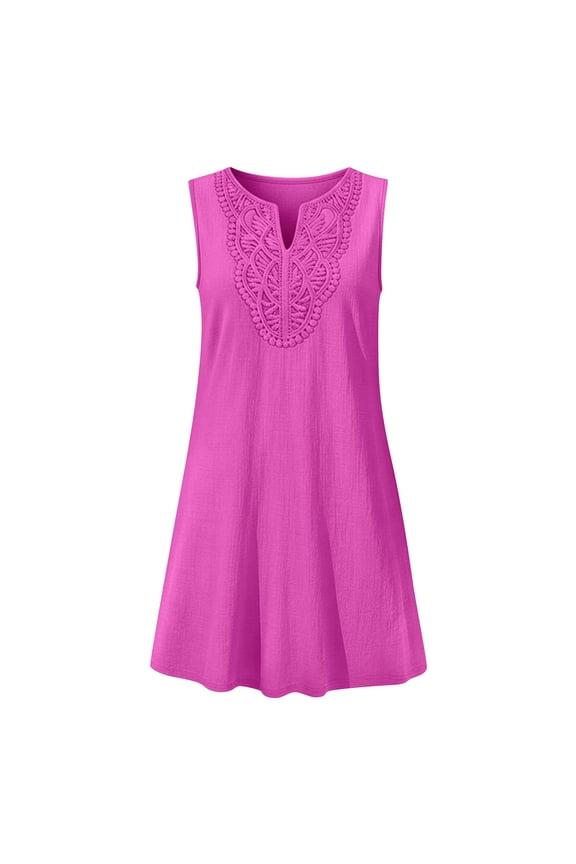 Tank Tops for Women Three Layer V Neck Bell Sleeve Print Loose Dresses