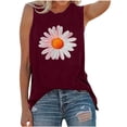 thumbnail image 1 of Tank Tops for Women Trendy Casual Print Summer Sleeveless Round Neck Tee Pullover Tops, 1 of 3