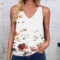 thumbnail image 1 of Women's Tank Tops Floral V Neck Sleeveless Casual Loose Fit, 1 of 4