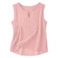 thumbnail image 1 of Tank Tops for Women V Neck Cotton Linen Loose Fit Sleeveless Summer Tops, 1 of 5