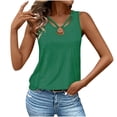 thumbnail image 1 of Tank Tops for Women V Neck Eyelet Cutout Strappy Summer Going Out Tops, 1 of 6