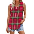 thumbnail image 1 of Tank Tops for Women V Neck Printed Loose Sleeveless Summer Tops, 1 of 5