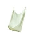 thumbnail image 1 of Tank Tops for Women Velvet Fleece Base Layer Sleeveless Crewneck Pullover Solid Straps Vest Green 2XL, 1 of 3