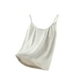 thumbnail image 1 of Tank Tops for Women Velvet Fleece Base Layer Sleeveless Crewneck Pullover Solid Straps Vest Khaki L, 1 of 3