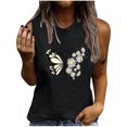 thumbnail image 1 of Tank Tops for Women, Womens Summer Cami O Neck Graphic Print Tunic Tees Trendy Casual Loose Tops Sleeveless Blouses, 1 of 5