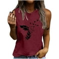 thumbnail image 1 of Tank Tops for Women, Womens Summer Cami O Neck Graphic Print Tunic Tees Trendy Casual Loose Tops Sleeveless Blouses, 1 of 5