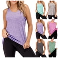 thumbnail image 1 of Tank Tops for Women Workout Sleeveless Athletic Tank Tops Crewneck Basic Undershirt Running Yoga Active Shirts Plus Size Racerback Breathable Tee, 1 of 4