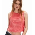 thumbnail image 1 of Tank Tops for Women Y2K Sleeveless Square Neck Tie Up Cropped Vest Summer Chic Going Out Blouse Red L, 1 of 7