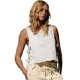 thumbnail image 1 of Tank Tops for Women Y2K Sleeveless Square Neck Tie Up Cropped Vest Summer Chic Going Out Blouse White M, 1 of 9