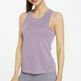 thumbnail image 1 of Tank Tops for Women under $4.98 no boundari Sleeveless Back Drawstring Solid Color Loose Sports Breathable Top Purple XL, 1 of 4