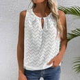 thumbnail image 1 of Tank Tops for Women under $4.98 no boundari Sleeveless Summer Eyelet Hollowed-Out Round-Necked Casual Tank White XL, 1 of 6