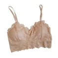 thumbnail image 1 of Tank Tops for Women under $4 Lace Beauty Back Solid Strap Wrap Hollow Out Bra Underwear Beige One Size, 1 of 5