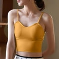 thumbnail image 1 of Tank Tops for Women with Built in Bra Solid Color Base Chest Wrapped Tank Top Yellow M, 1 of 4