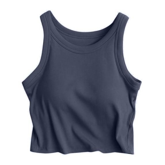 Tank Tops with Built in Bra for Women Sleeveless Spaghetti Strap Camisole Plus Size Cotton Padded Workout Tops Gray L