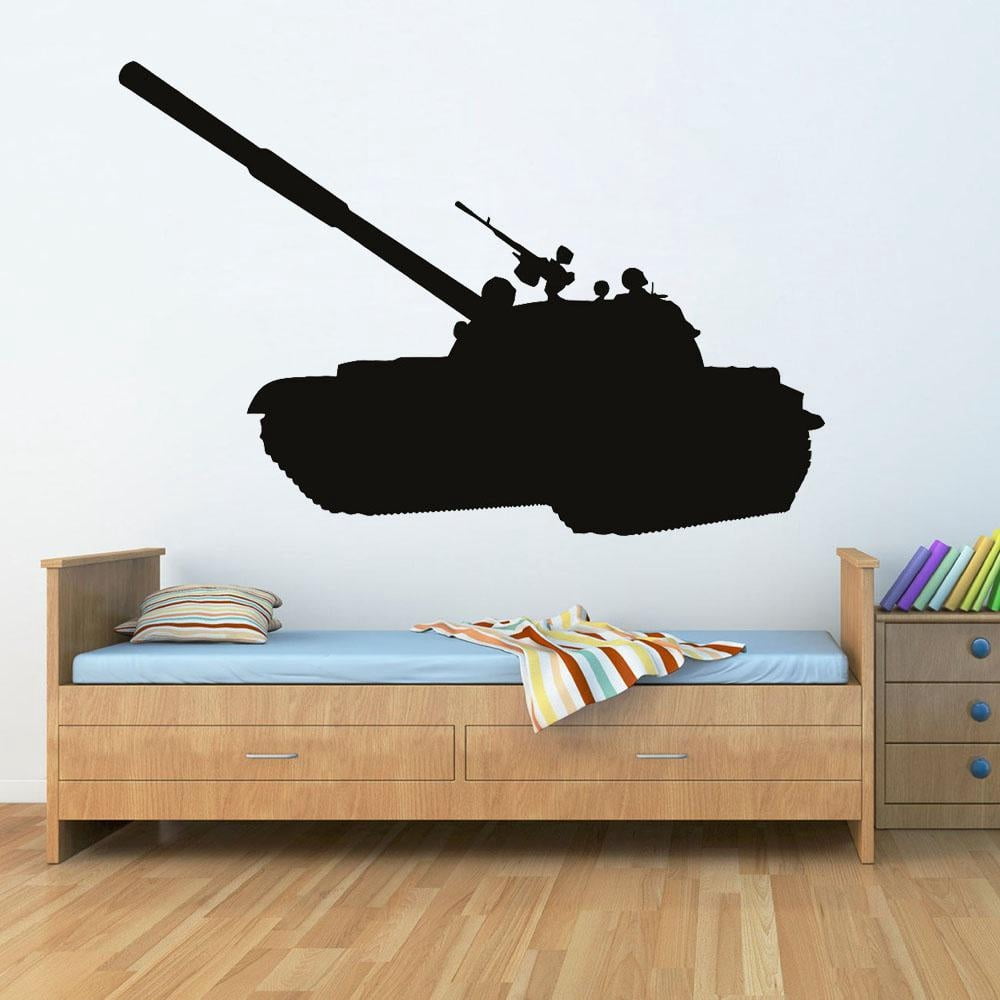 Panzer Window Sticker Tank Wall Decal for Boys Panzer Military Vinyl Wall Sticker Children ...