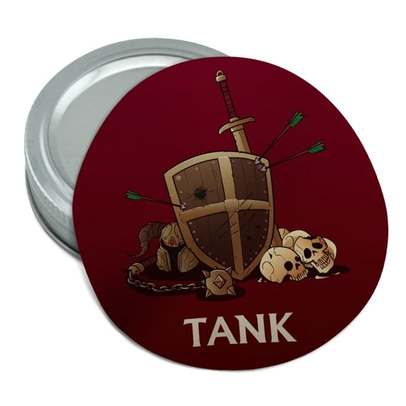 Tank Warrior RPG MMORPG Class Role Playing Game Round Rubber Non-Slip Jar Gripper Lid Opener