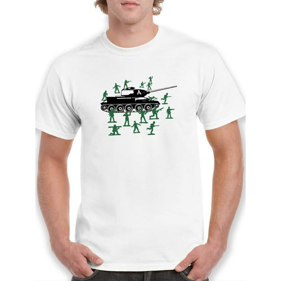 Tank With Toy Soldiers T-Shirt Men -Smartprints Designs, Male 5X-Large