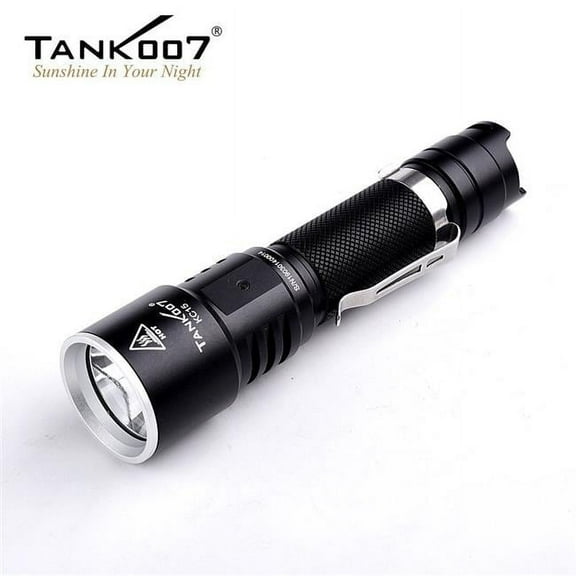 Tank007 KC15 1.5 m USB Rechargeable Flashlight, Black