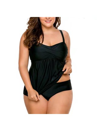 Plus Size Halter Swimsuits High Waisted One Piece Bathing Suit for Women  Sexy Mesh Tummy Control Swimwear Monokini 