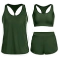 thumbnail image 1 of Tankini Sets for Women Padded Scoop Neck Loose Fit 2 Piece Bathing Suits with Boyshorts Tummy Control Modest Swimwear for Summer Vacation, 1 of 7
