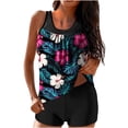 thumbnail image 1 of Tankini Sets for Women Tropical Floral Print Blouson Tank Top with Boy Shorts Two Piece Modest Bathing Suit Swimsuits for Women 2026, 1 of 6