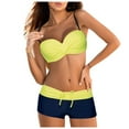 thumbnail image 1 of Tankini Sets for Women Women Two Pieces Bathing Top Ruffled With High Waisted Bottom Bikini Set Clothing Tankinis Set, 1 of 6