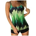 thumbnail image 1 of Tankini Swimsuits for Women Bathing Shorts for Women Plus Size 2024 Summer Two Piece Women's Board Shorts Long Bathing Suits Print Sling Swim Tank Top with Shorts Beach Swimwear, 1 of 6