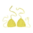 thumbnail image 1 of Tankini Swimsuits for Women,Crochet Bikini Top Handmade Solid Color Bohemian Style Swimsuit Top Unique Artisan Design Bathing Suit for Beach,Popular Swimsuits,Yellow,S, 1 of 3