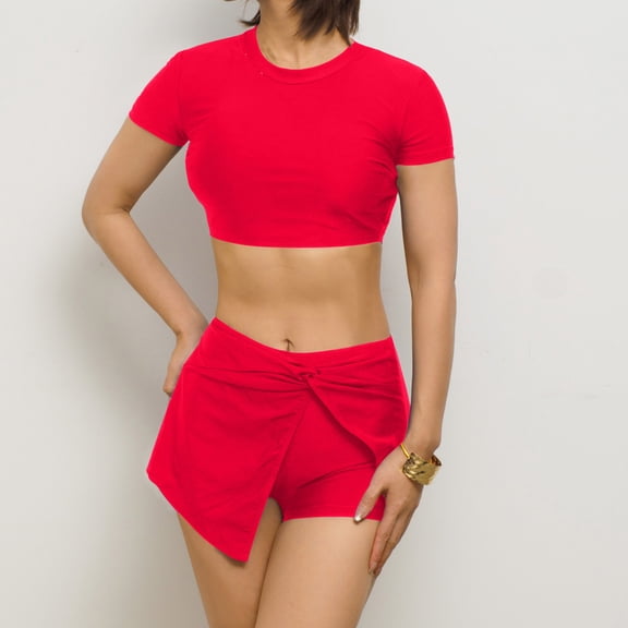 Tankini Swimsuits for Women Plus Size,Summer Casual Tankini Swimsuits with Shorts,Tankini Bathing Suits for Women,Fashion Comfortable Solid Color Bikini Women's Plain Swimsuit Bikinis Sets