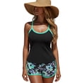 thumbnail image 1 of Tankini Swimsuits for Women Floral Print Bikini Separates Two Piece Bathing Suits Summer Swimsuit, 1 of 5