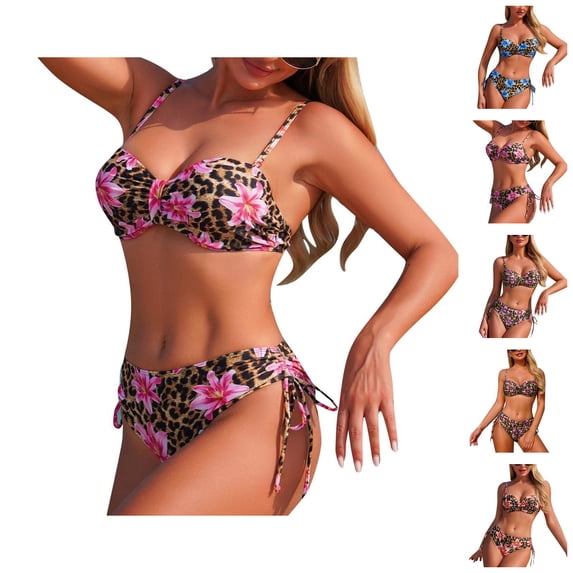 Tankini Swimsuits for Women Floral Print Bikini Separates Two Piece Swimwear Summer Bathing Suit