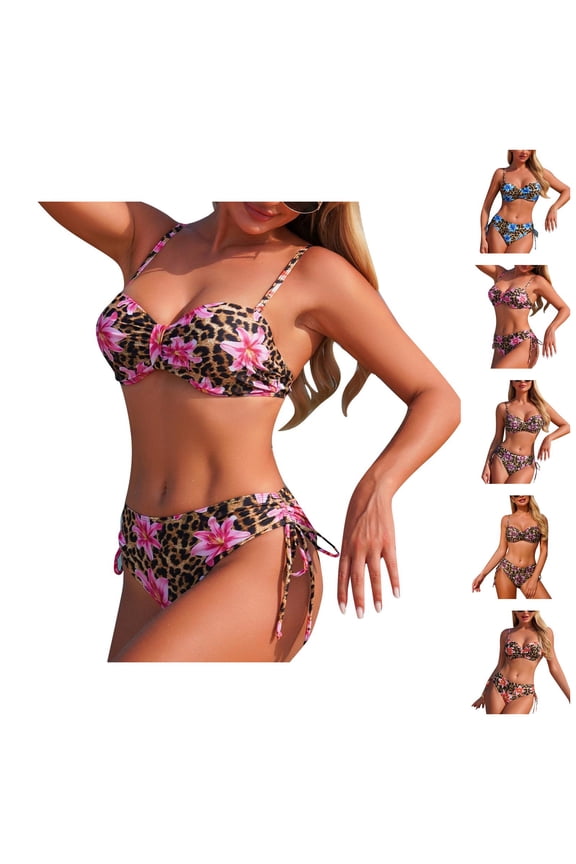 Tankini Swimsuits for Women Floral Print Bikini Separates Two Piece Swimwear Summer Bathing Suit