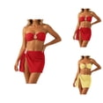 thumbnail image 1 of Tankini Swimsuits for Women Flowy Beach Cover Up Dress With Matching Two Piece Swimwear Resort Wear, 1 of 5
