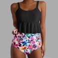 thumbnail image 1 of Tankini Swimsuits for Women Loose Fit Floral Printed Modest Two Piece Bathing Suits, 1 of 8