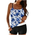 thumbnail image 1 of Husipze Tankini Swimsuits for Women Loose Floral Printed Modest Two Piece Bathing Suits Swim Tank Top with Boyshorts Sky Blue M, 1 of 8