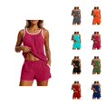 thumbnail image 1 of Tankini Swimsuits for Women Modest Blouson Tank Top Swim Shorts with Pockets Two Piece Swimsuit Bathing Suit, 1 of 5