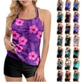 thumbnail image 1 of Tankini Swimsuits for Women Tummy Control Halter Tops with Shorts Slimming Casual Summer Tankini Bathing Suits Multicolor Swimsuits,Size S-2XL, 1 of 8