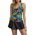 thumbnail image 1 of Zunfoe Tankini Swimsuits for Women Tummy Control Tankini Top with Swim Skirt Summer Beach Bathing Suit Two-Piece Beachwear, 1 of 7