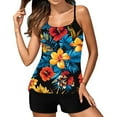 thumbnail image 1 of Tankini Swimsuits for Women Tummy Control Two Piece Bathing Suits Flowy Swim Tops with Boy Shorts, Built in Bra Adjustable Strap Swimwear, 1 of 2