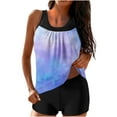 thumbnail image 1 of Tankini Swimsuits for Women Tummy Control Two Piece Modest Bathing Suits Swim Tank Top with Boyshorts Summer Swim Suit, 1 of 5
